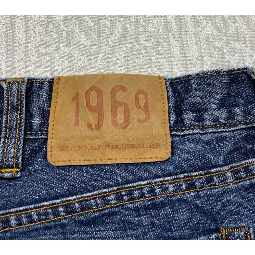 Gap 1969 Loose Fit Mens Blue Denim Jeans 36x30 Baggy Wide Leg Medium Wash 54023 - Picture 4 of 10